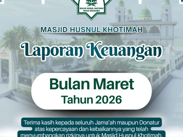 Laporan Keuangan Bulan Maret 2026